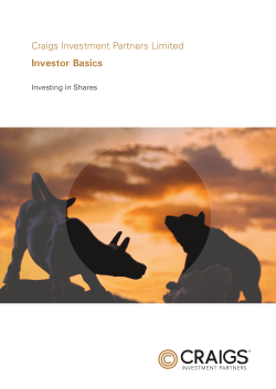 Investing in Shares - Craigs Investment Partners