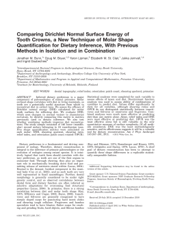 Comparing Dirichlet normal surface energy of tooth crowns