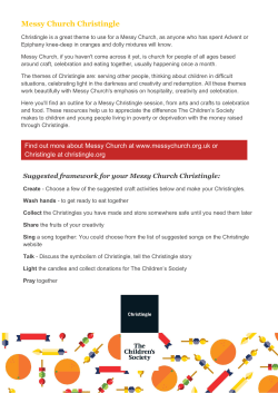 Messy Church Christingle