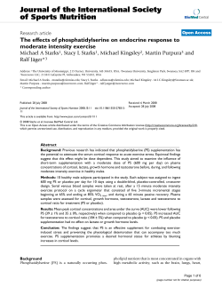 The effects of phosphatidylserine on endocrine response to