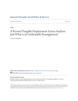A Revised Tangible Employment Action Analysis: Just What is an