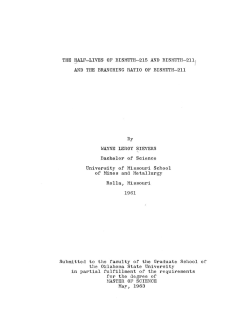 THE !!ALF-LIVES OF BISMUTH=215 AND BISHUTH=211/ AND THE