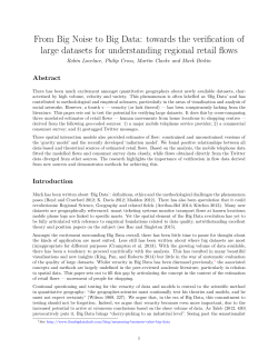 From Big Noise to Big Data: towards the