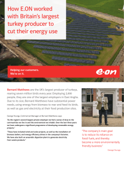 How E.ON worked with Britain`s largest turkey producer to cut their