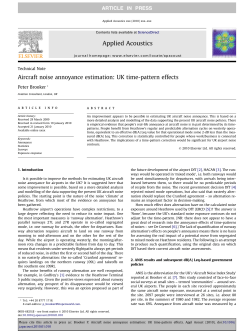 Brooker P. Aircraft noise annoyance estimation: UK time