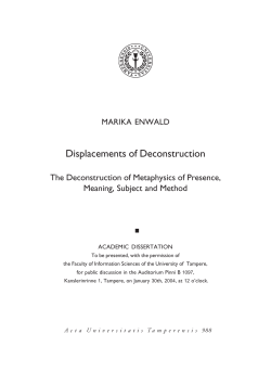 Displacements of Deconstruction