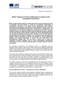 Better mapping of human settlements to support crisis management