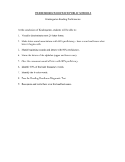 SWEDESBORO-WOOLWICH PUBLIC SCHOOLS Kindergarten