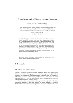 Cross-Culture study of Biases in Location Judgments