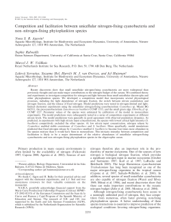 Agawin, NSR, et al. Competition and facilitation between unicellular