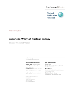 Japanese Wary of Nuclear Energy