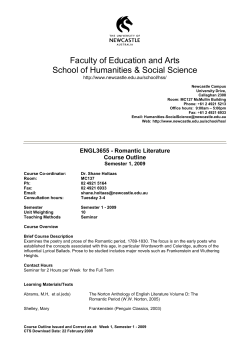 ENGL3655 - University of Newcastle