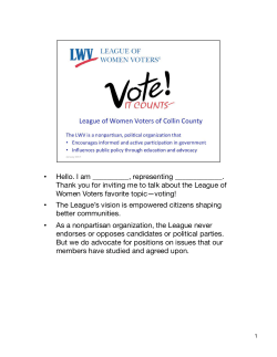 Script  - League of Women Voters of Texas