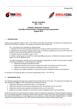 Exposed Area Assessment Report 2015