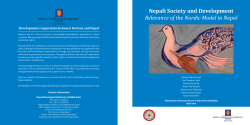 Nepali Society and Development Relevance of the