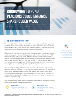 Borrowing to fund pensions could enhance shareholder value
