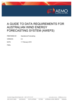 a guide to data requirements for australian wind energy