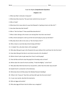 Freak the Mighty Comprehension Questions