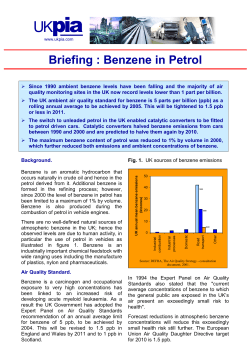 Briefing : Benzene in Petrol