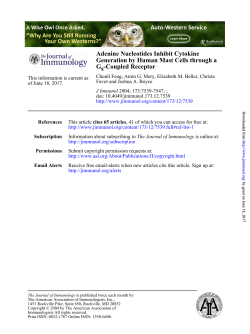 -Coupled Receptor sG Generation by Human Mast Cells through a