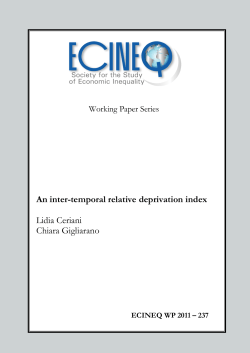 An inter-temporal relative deprivation index