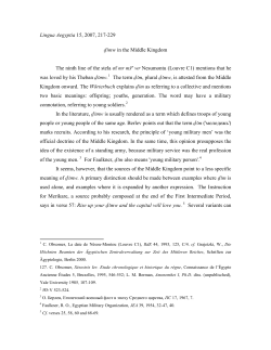 Lingua Aegyptia 15, 2007, 217-229 DAmw in the Middle Kingdom
