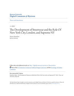 The Development of Streetwear and the Role Of New York City