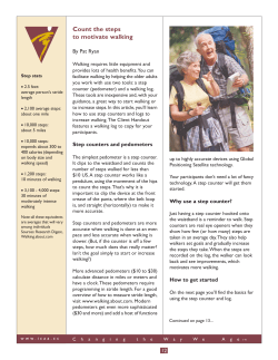 Count the steps to motivate walking