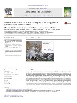 Pollutant accumulation patterns in nestlings of an avian top predator