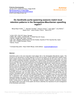 Do Sardinella aurita spawning seasons match local retention