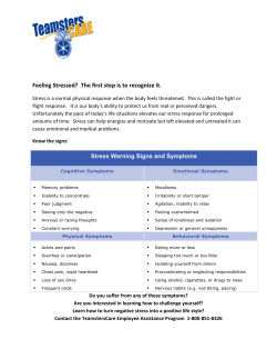Recognizing the Signs of Stress