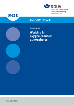 Information "Working in oxygen-reduced atmospheres" (BGI/GUV