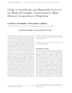 Origin of Anorthosite and Magnetitite Layers in
