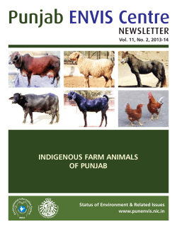 Indigenous Farm Animals Of Punjab Newsletter