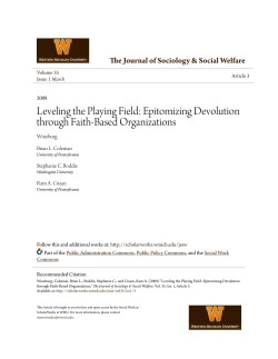 Epitomizing Devolution through Faith