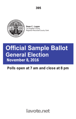 Official Sample Ballot