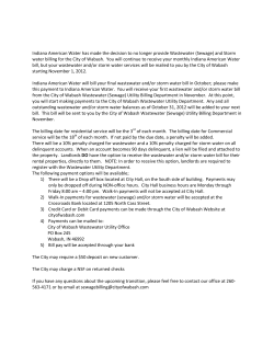 Indiana American Water has made the decision to