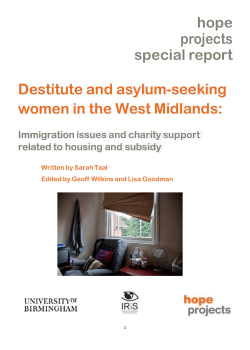 Destitute and asylum-seeking women in the West