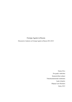 Foreign Agents in Russia