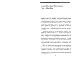 Adam`s Mourning and the Herculean Task in Adam Bede