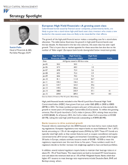 Strategy Spotlight - European High-Yield Financials