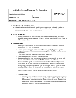 Euthanasia Guidelines - UNT Health Science Center
