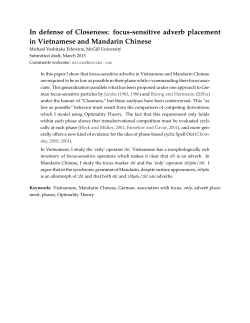 In defense of Closeness: focus-sensitive adverb placement in