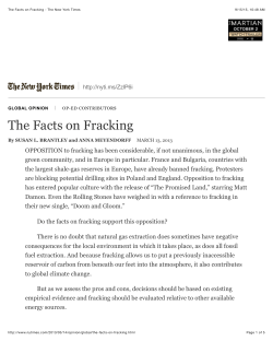 The Facts on Fracking