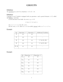 Groups III