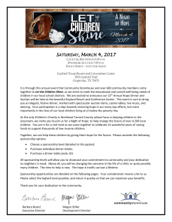 to the Hope Sponsor Benefit Form