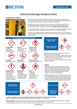 Chemical Storage Guidance Note A