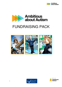 fundraising pack - Ambitious about Autism