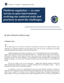 Platform regulation &mdash; ex-ante versus ex