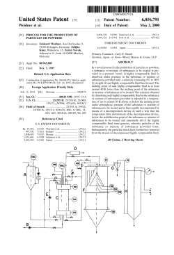 Process for the production of particles or powders